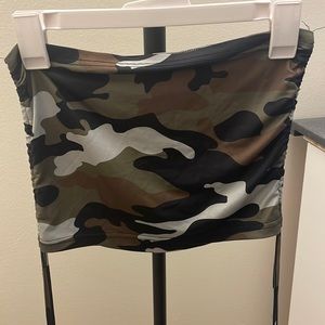 Camo tube top